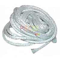 Tresse fibre Ø 8mm (longueur  5m) Tresse-Cordon en fibres minérales Remplace Avantageusement l'amiante et la fibre céramique pour l'étanchéité des Portes de chaudière, des Plaques de Foyer et des Brides de Fixation  de brûleur  jusqu'à 600°C