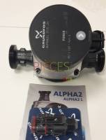 Alpha 2 L - 25-60 (Ce circulateur remplace avantageusement les modèles 25-40/180 et 25-50/180 - QUI PEUT LE PLUS PEUT LE MOINS !!) entraxe 180 - GRUNDFOS: Pour chauffage domestique.Type 25-60-180. Raccords 40/49. Classe énergétique A. Arbre et paliers radiaux en céramique.  Siège de palier en acier inoxydable. Rotor et chemise de rotor en acier inoxydable ferritique. Corps du circulateur en fonte. Connecteur électrique embrochable.