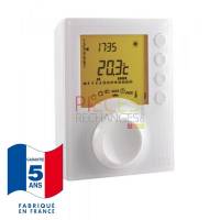 Thermostat d'ambiance pour chaudière ou PAC non réversible. Réglage de 2 niveaux de consigne, Switch pour choix 