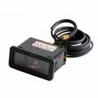 Thermomètre Rectangulaire 20° à +120°C - L 64 X H 31 Encastrement 25mm x 58mm Autobloquant - vis 4mm Profondeur 62mm Fond Noir, Chiffres blancs, Capillaire 1500mm, Bulbe 6,5mm x 22mm, Façade Noire. Compatible BAXI S17007061 (IDEAL STANDARD-CHAPPEE).  Marque IMIT
Mais également sur RIELLO:R103176 - ACCORONI - ATLANTIC - AUER - BALTUR - CASTORAMA - DE DIETRICH - KALINA - SACAMA - SAUNIER DUVAL - THERMOR - UNICAL