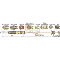 Thermocouple universel Type Q370A 1006 - HONEYWELL SPC : Q370A/1022/1030/1048/1055/1063/1071, ouverture 45 secondes, longueur  900mm - Référence : 