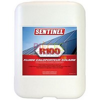 Sentinel R100: fluide caloPorteur formulé pour les systèmes solaires Thermiques fonctionnant jusqu'à 200°c. Il contient des inhibiteurs spécifiques permettant de protéger tous les métaux couramment utilisés dans les installations solaires, antigel -25°C, non toxique et biodégradable. Bidon de 20L - Référence : 